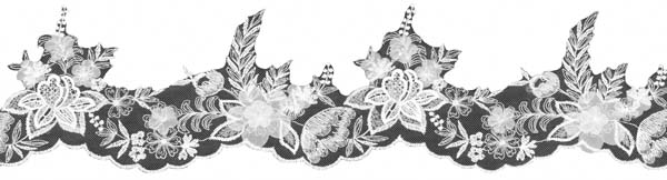 3D EMBROIDERED BEADED EDGING - IV/SIL