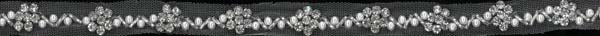 CRYSTAL BEADED EDGING - IV/SIL